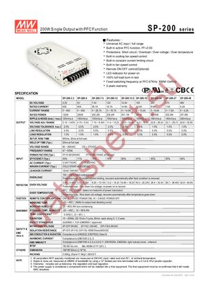 SP-200-15 datasheet  